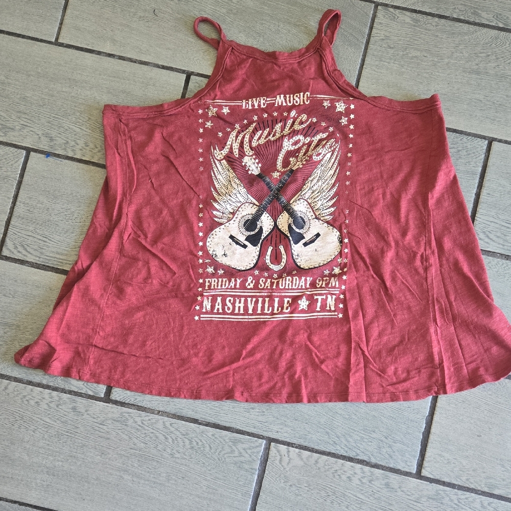 Shyanne Red Live Music Tank Top L T3